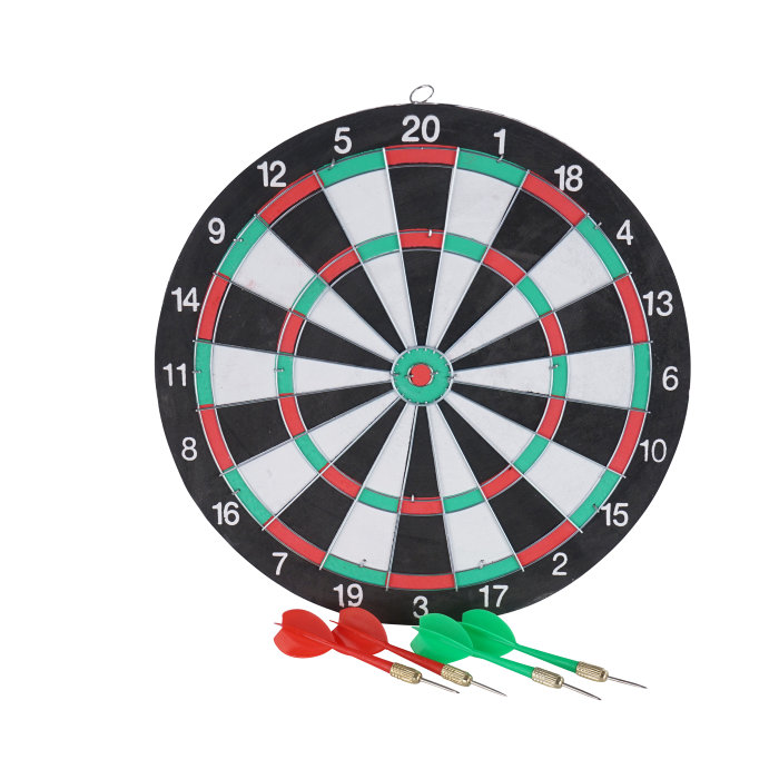 Dartspill med skive og piler